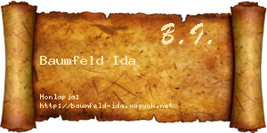 Baumfeld Ida névjegykártya